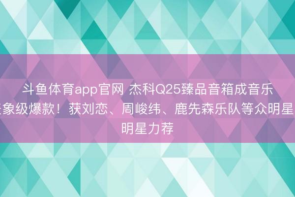 斗鱼体育app官网 杰科Q25臻品音箱成音乐圈表象级爆款!获刘恋、周峻纬、鹿先森乐队等众明星力荐