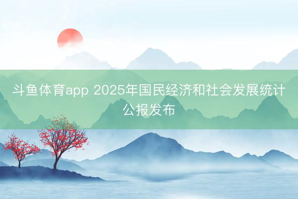 斗鱼体育app 2025年国民经济和社会发展统计公报发布