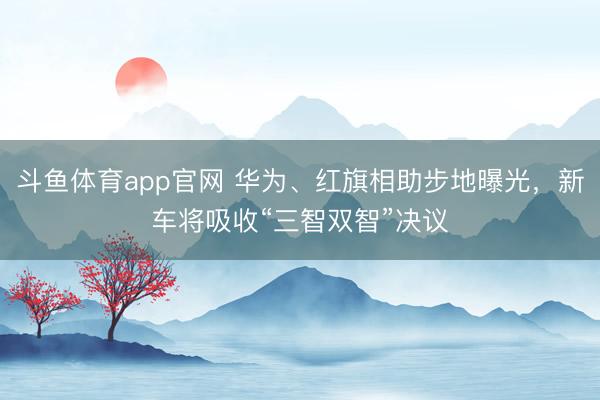 斗鱼体育app官网 华为、红旗相助步地曝光，新车将吸收“三智双智”决议