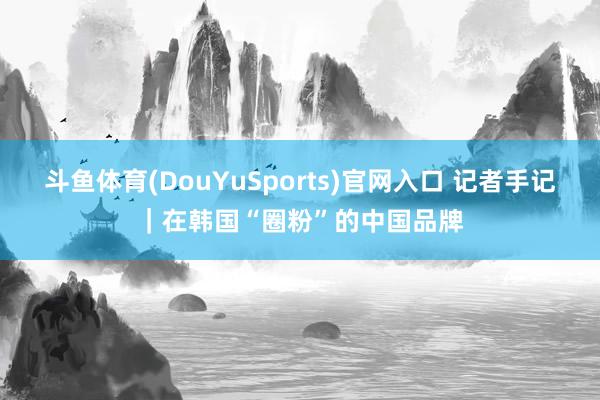 斗鱼体育(DouYuSports)官网入口 记者手记｜在韩国“圈粉”的中国品牌