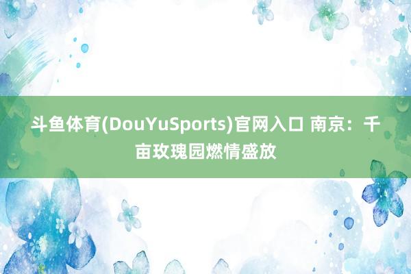 斗鱼体育(DouYuSports)官网入口 南京：千亩玫瑰园燃情盛放