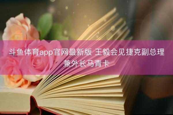 斗鱼体育app官网最新版 王毅会见捷克副总理兼外长马青卡